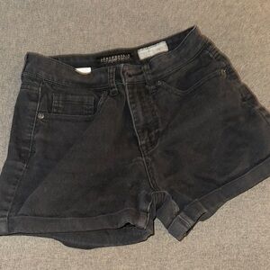 Aeropostale Black Jean Shorts Classic Denim Style